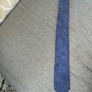 Ben Sherman Nautical Linen Necktie Blue